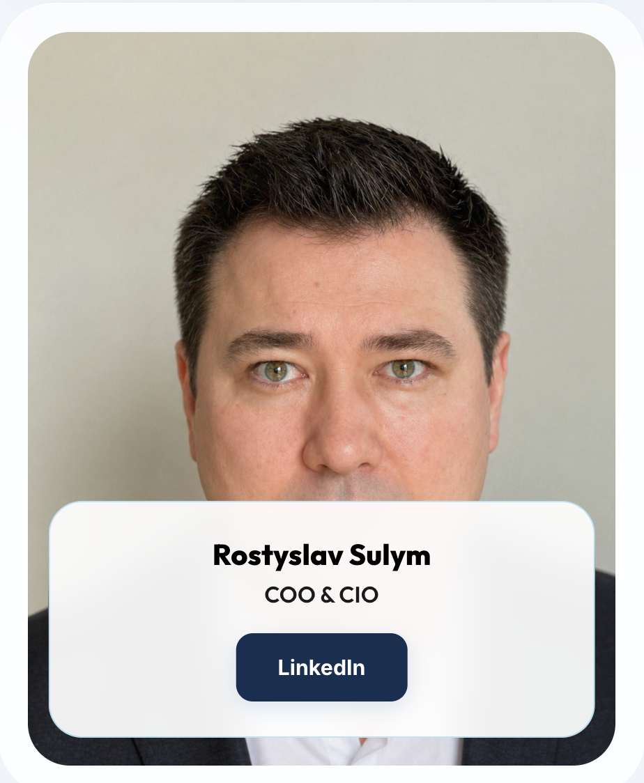 Rostyslav Sulym, COO and CIO